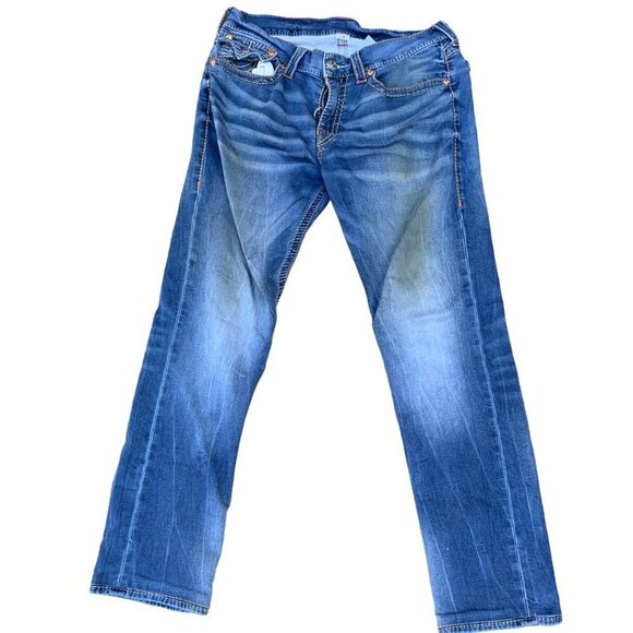 TRUE Religion Jeans Size 34 SKINNY Blue - Picture 5 of 6